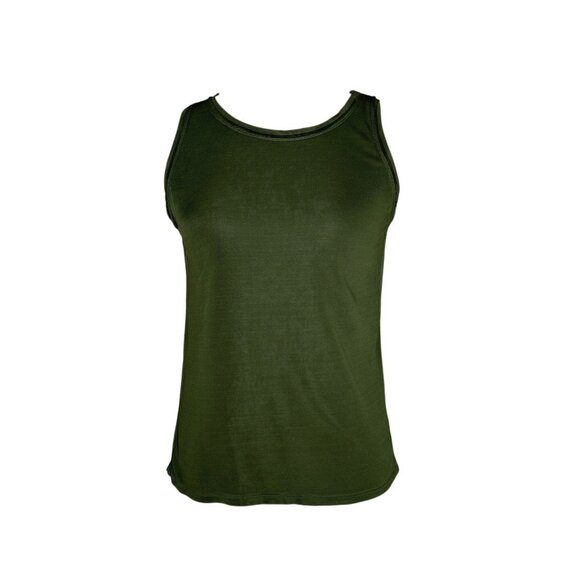 Sandro Paris Olive Green Sleeveless Stretch Basic Tank Top Size 2 - Picture 1 of 3